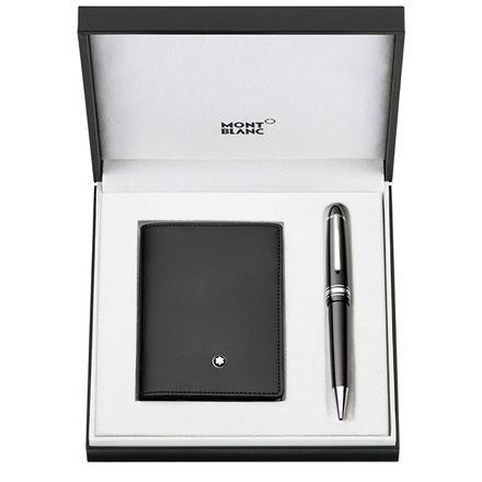 Conjunto Caneta Montblanc Esferográfica Média E Porta Cartões De Visita Meisterstück - 116036