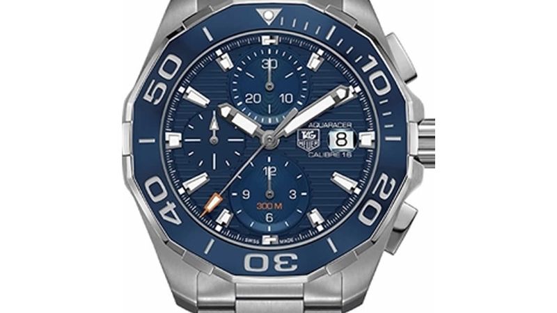 Rel gio TAG Heuer Aquaracer Calibre 16 Autom tico Mostrador Azul 41mm CAY211B.BA0927