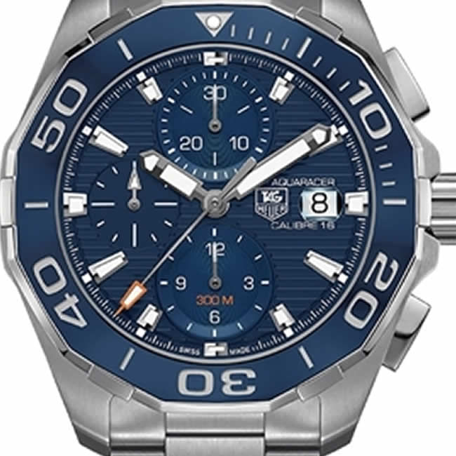 Rel gio TAG Heuer Aquaracer Calibre 16 Autom tico Mostrador Azul 41mm CAY211B.BA0927 Arrais Joalheria