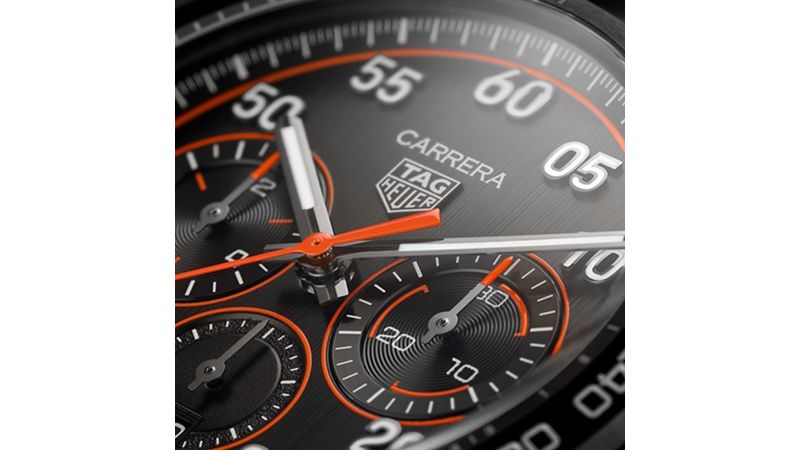 Rel gio Tag Heuer Carrera Porsche Orange Racing Cron grafo Autom tico 44 mm A o e Cer mica CBN2A1M.FC6526