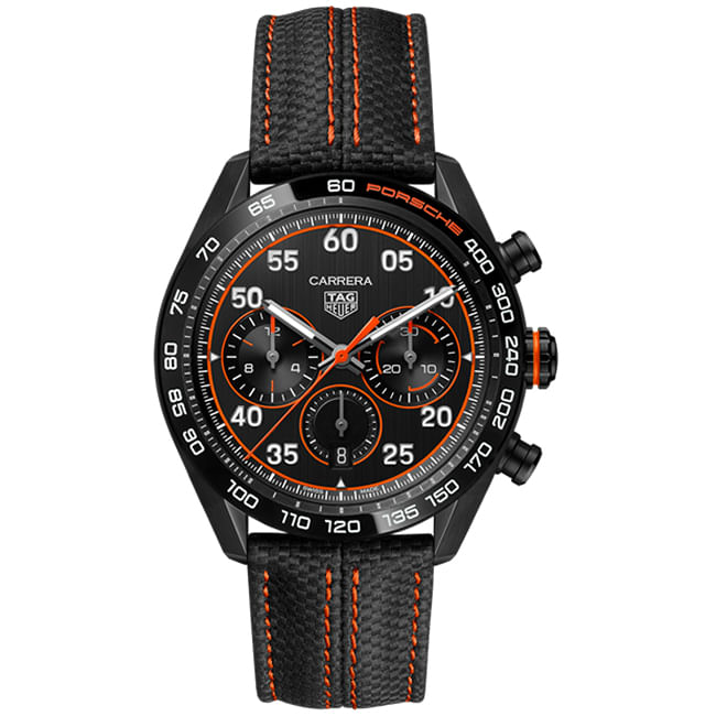 Rel gio Tag Heuer Carrera Porsche Orange Racing Cron grafo Autom tico 44 mm A o e Cer mica CBN2A1M.FC6526