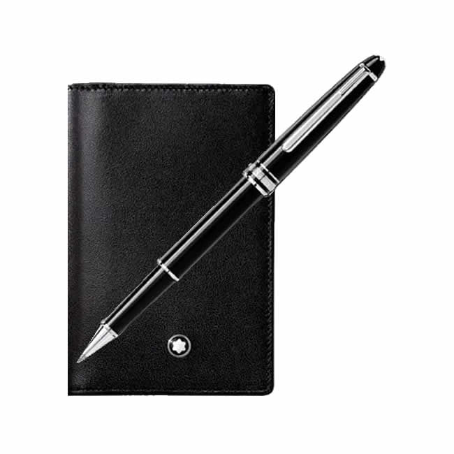 Conjunto-Caneta-Montblanc-Rollerball-Meisterstuck-Platinum-Classique-e-Porta-Cartoes-de-Visita-118907