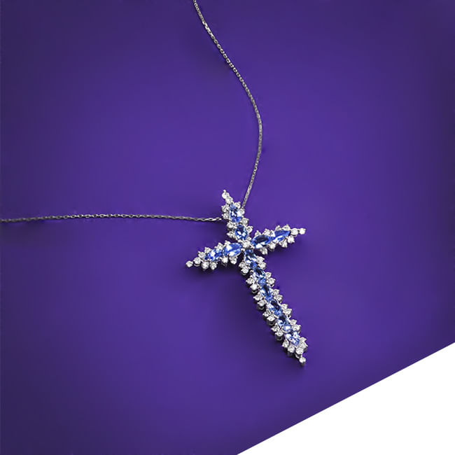 Colar-Ouro-Branco-Cruz-Maleavel-Tanzanita-e-Diamantes-